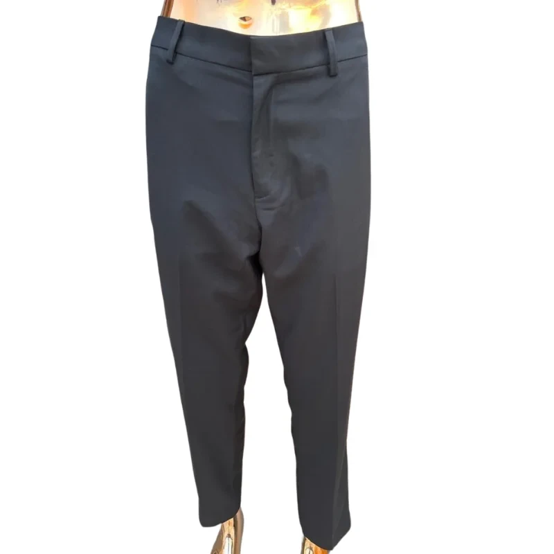 Men's Black Slim-Fit Cropped Dress Pants BY Van Heusen