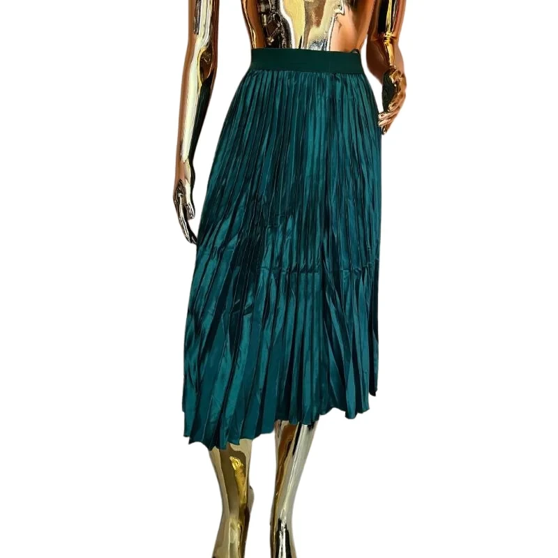 Women's Pleated Midi Skirt