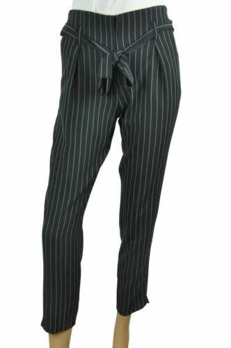 Women's Pinstripe Tie-Waist Trousers