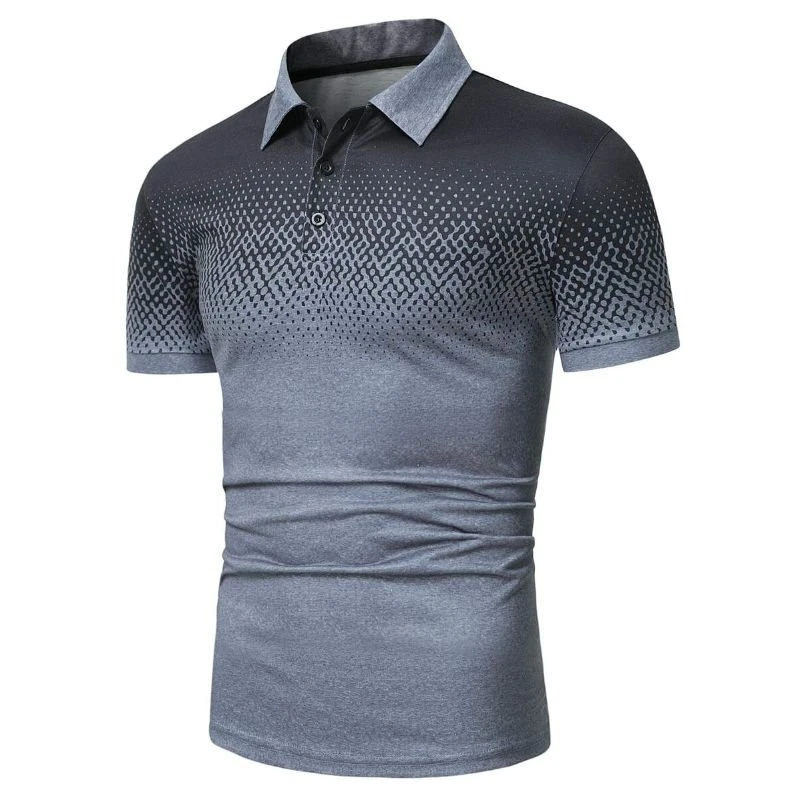 Men's Ombre Gradient Short Sleeve Shirt
