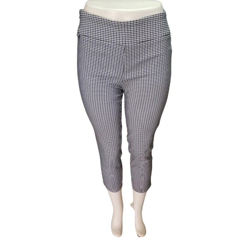 Gingham Ankle-Length Pants