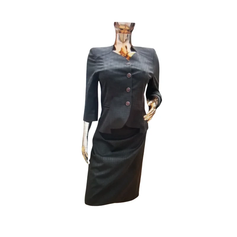 Coffee Brown Structured Suit Set