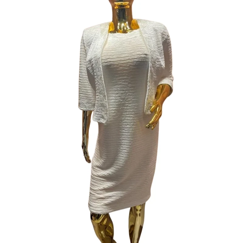 Ivory Pleated Two-Piece Suit Set