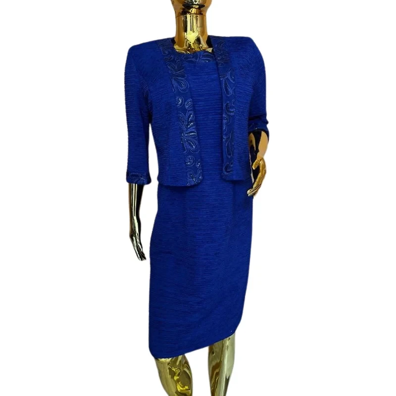 Royal Blue Embroidered Suit Set