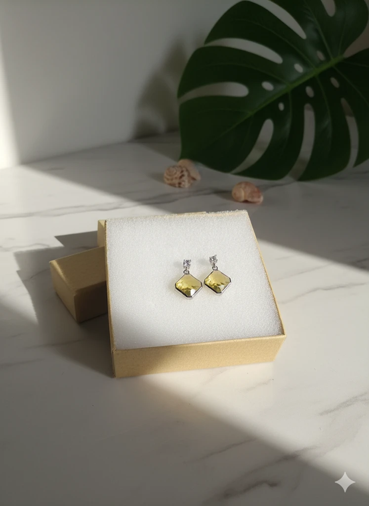 Amber Glow Drop Earrings