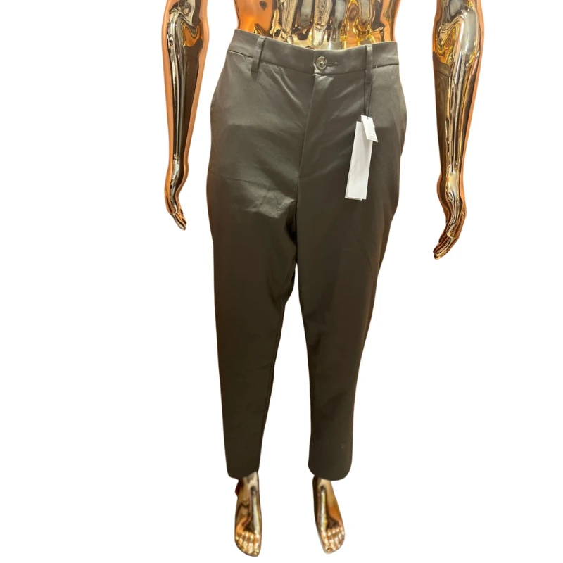 Olive Slim Chino Trousers